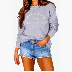 Gray 'Game Day'  football Sweatshirt